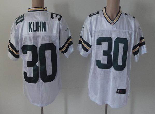 Nike Green Bay Packers 30 Kuhn Elite white discount jersey